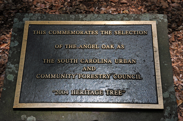 Angel Oak plaque